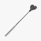 Heart tip riding crop with rhinestone diamond handle full view