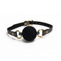 Black holographic silicone ball gag with 1.57-inch ball shown in a product view