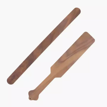 Set de paleta para nalgadas de madera de nogal — Madera de nogal maciza, set de dos piezas