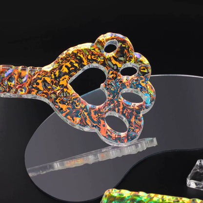 Iridescent & Clear Acrylic Paddle Collection