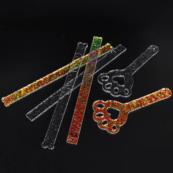 Iridescent & Clear Acrylic Paddle Collection