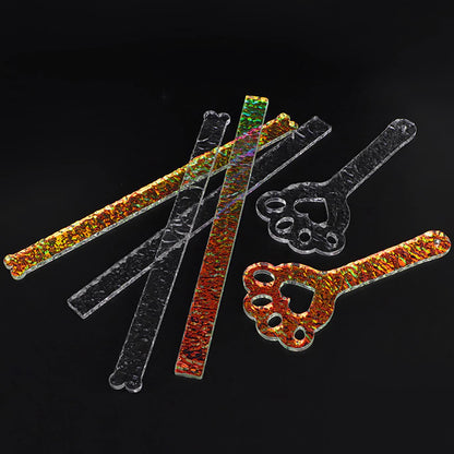 Iridescent & Clear Acrylic Paddle Collection