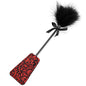Red lace feather square spanking paddle version B full view