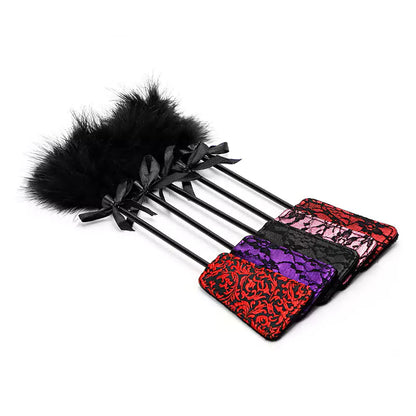 Lace feather square spanking paddles in multiple colors full view