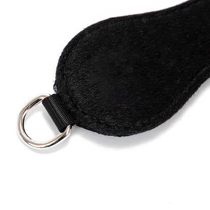 Mini lace spanking paddle handle detail close view