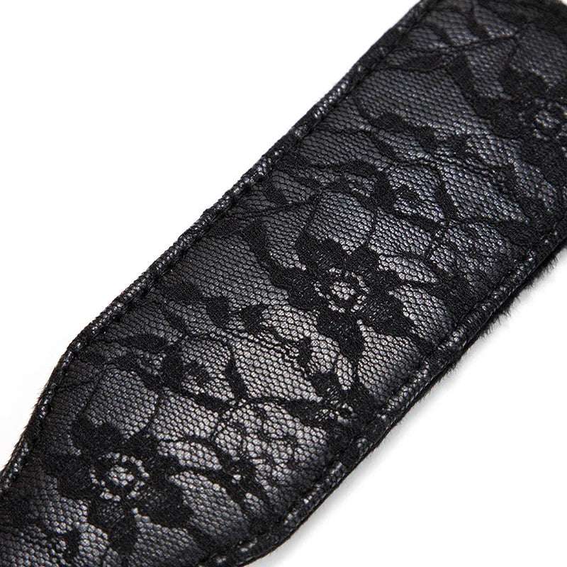 Close detail of lace and suede dual texture paddle surface