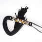 Leopard Print Handle Faux Leather Flogger