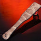 Light yellow dual-color snake pattern hand spanker paddle full view