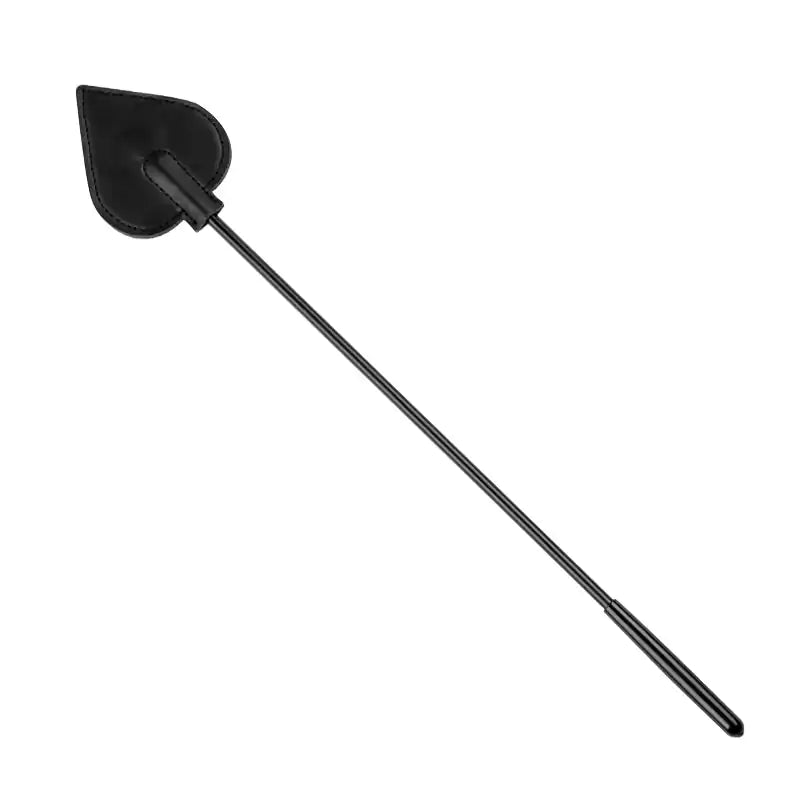 Back of spade head long-handle riding crop full view