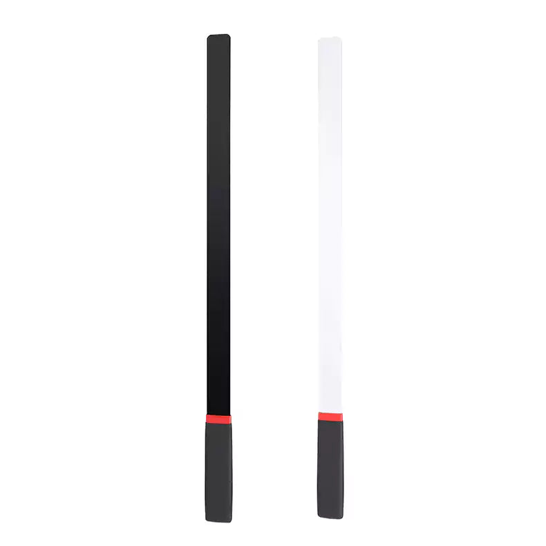 Black and clear matte acrylic discipline cane side by side comparison