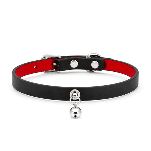 Minimalist Bell Leather BDSM Collar