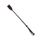 Brown leather-tail head genuine leather riding crop full view