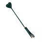 Heart head genuine leather riding crop full view