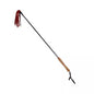 Red tassel head genuine leather riding crop full view