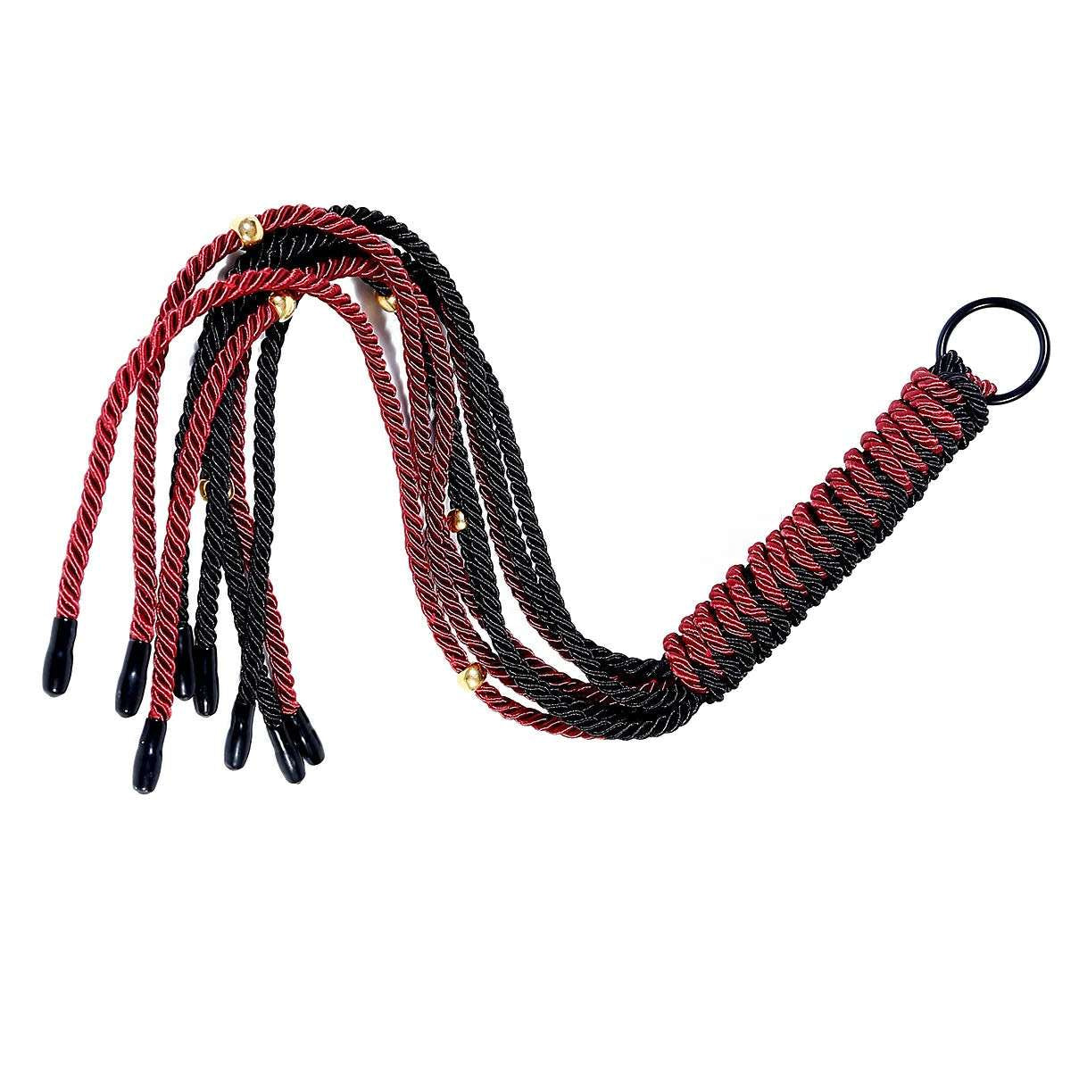 Braided polyester nylon flogger angled full view