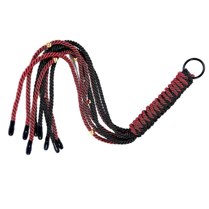 Braided polyester nylon flogger angled full view
