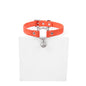 Orange Faux Leather Kitten Bell Roleplay Collar full view