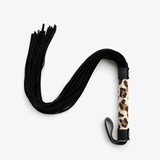 Leopard Handle Soft BDSM Flogger