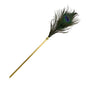 Peacock Feather Tickler with Gold Alloy Handle
