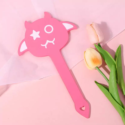 Pink Devil Acrylic Spanking Paddle in visual roleplay setup