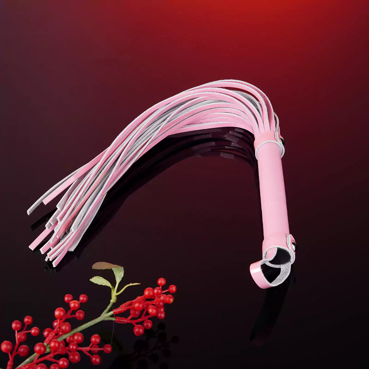 Pink Glossy Faux Leather Flogger