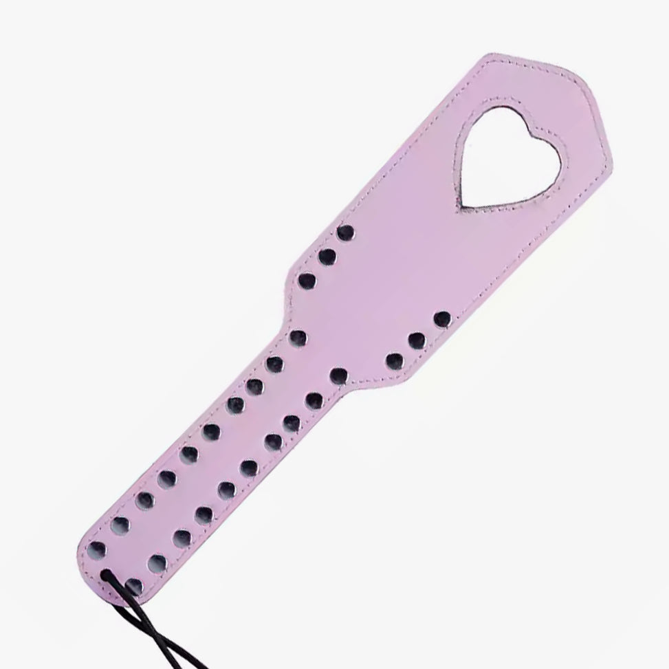 Pink Heart Cutout Spanking Paddle playful tone