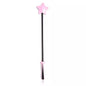 Front view of pink star riding crop showing 24.8-inch length
