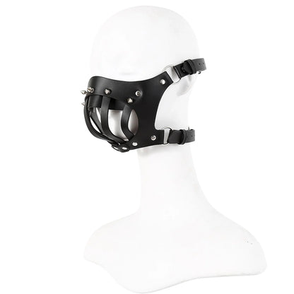 Punk style muzzle worn front view