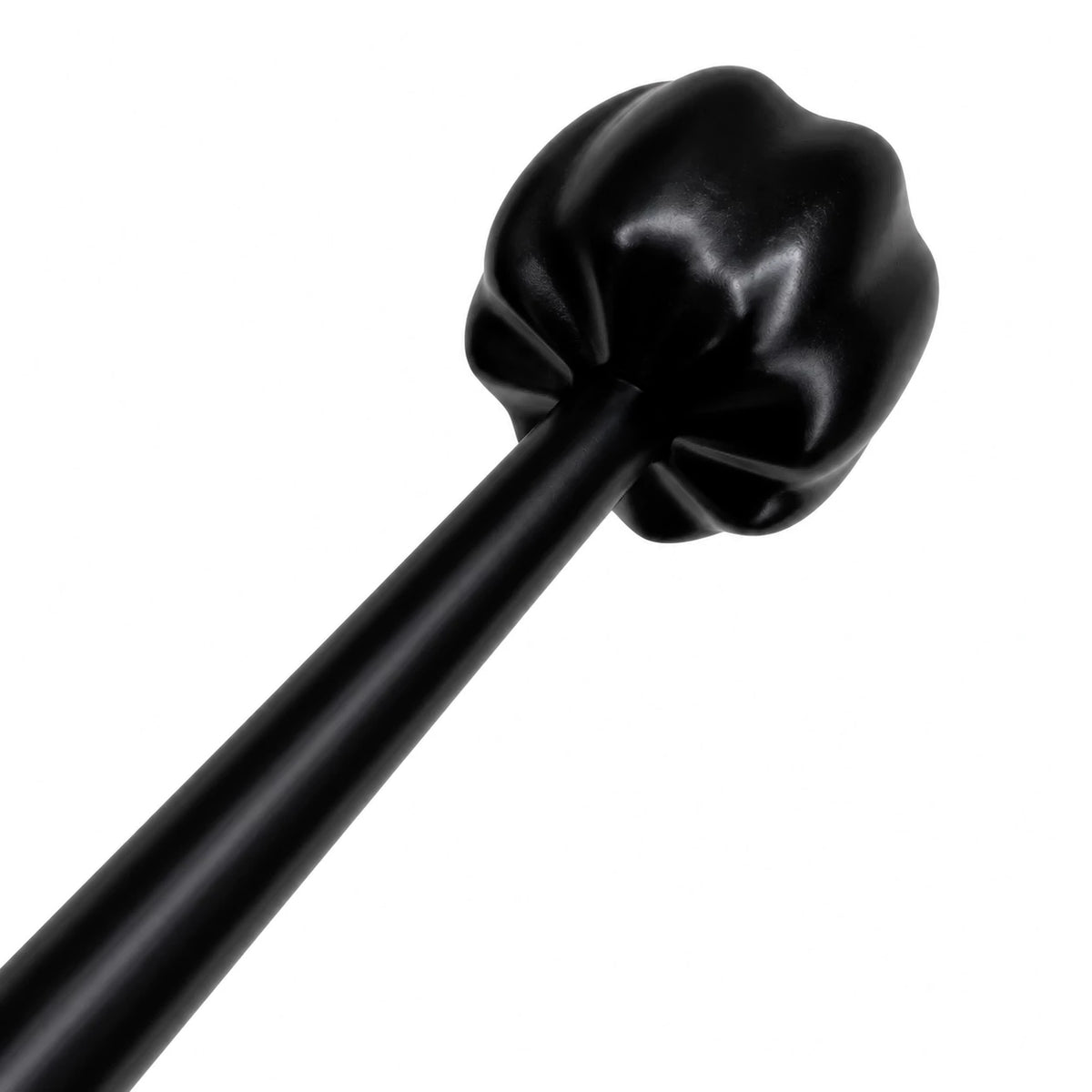 Smooth solid wood handle detail of purple ebony spanking mallet