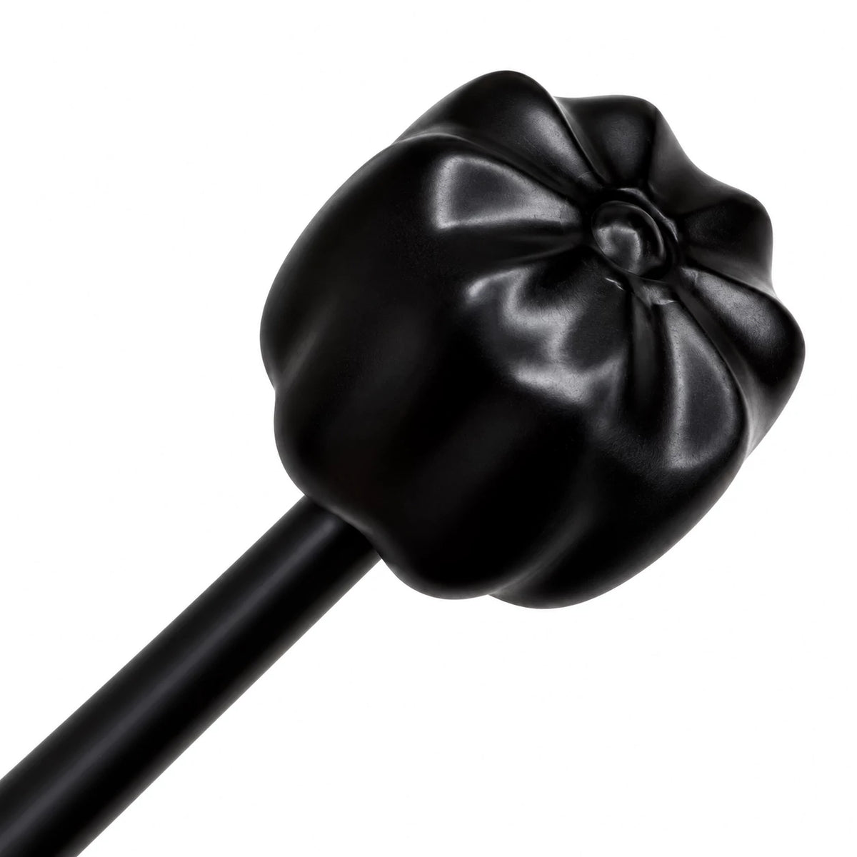 Purple ebony spanking mallet pumpkin-shaped head detail