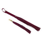 red leather flogger with matching mini tassel keychain