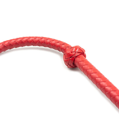 Detail of red whip handle grip