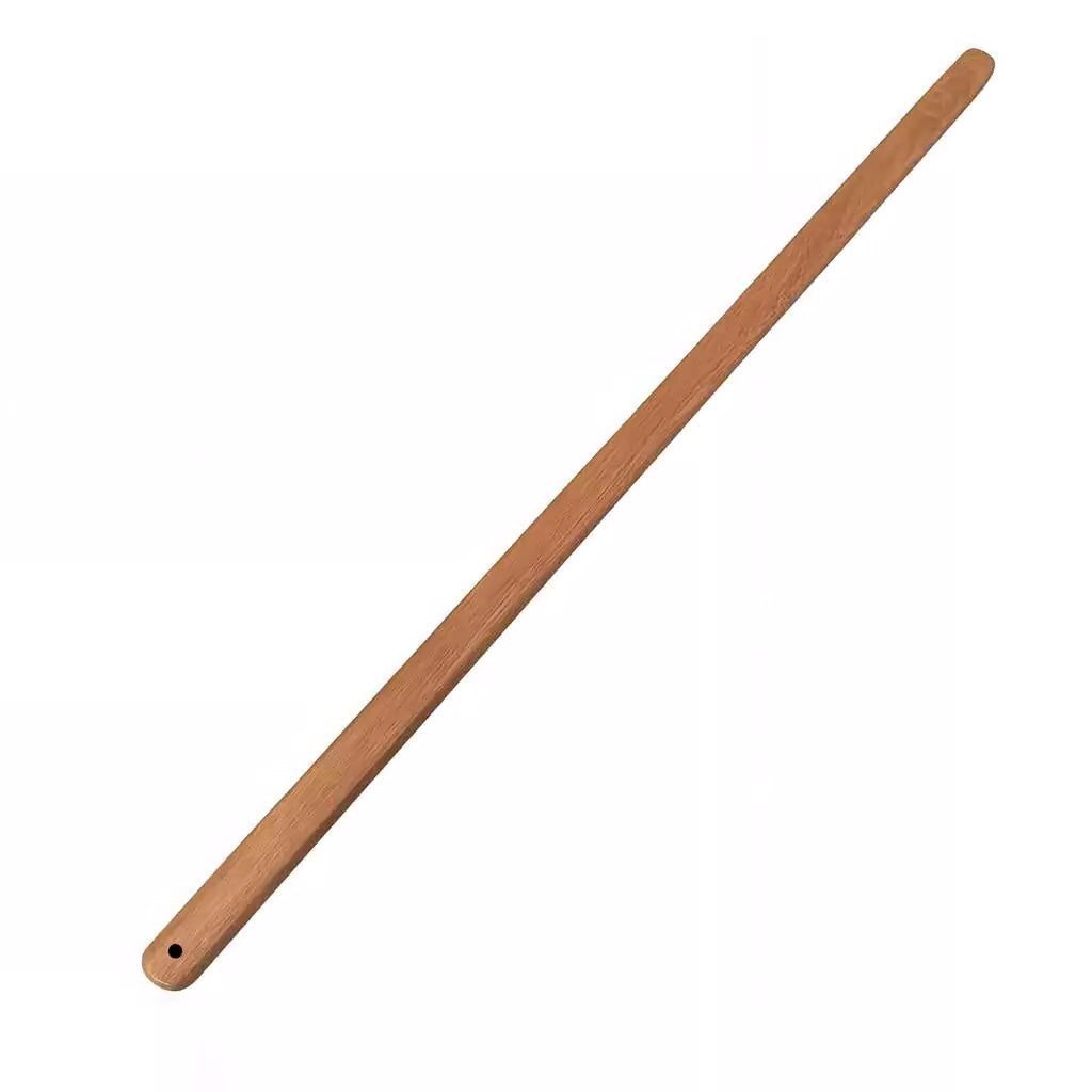 Red sandalwood square discipline rod full view showing natural wood grain