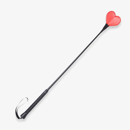 Red Heart Reitgerte — Leichte BDSM-Gerte mit langem Stiel für spielerische romantische Disziplin