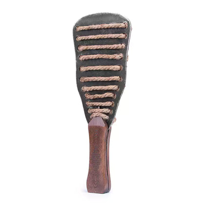 Rope Wood Handle Spanking Paddle — Hemp Wrapped