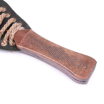 Rope Wood Handle Spanking Paddle — Hemp Wrapped