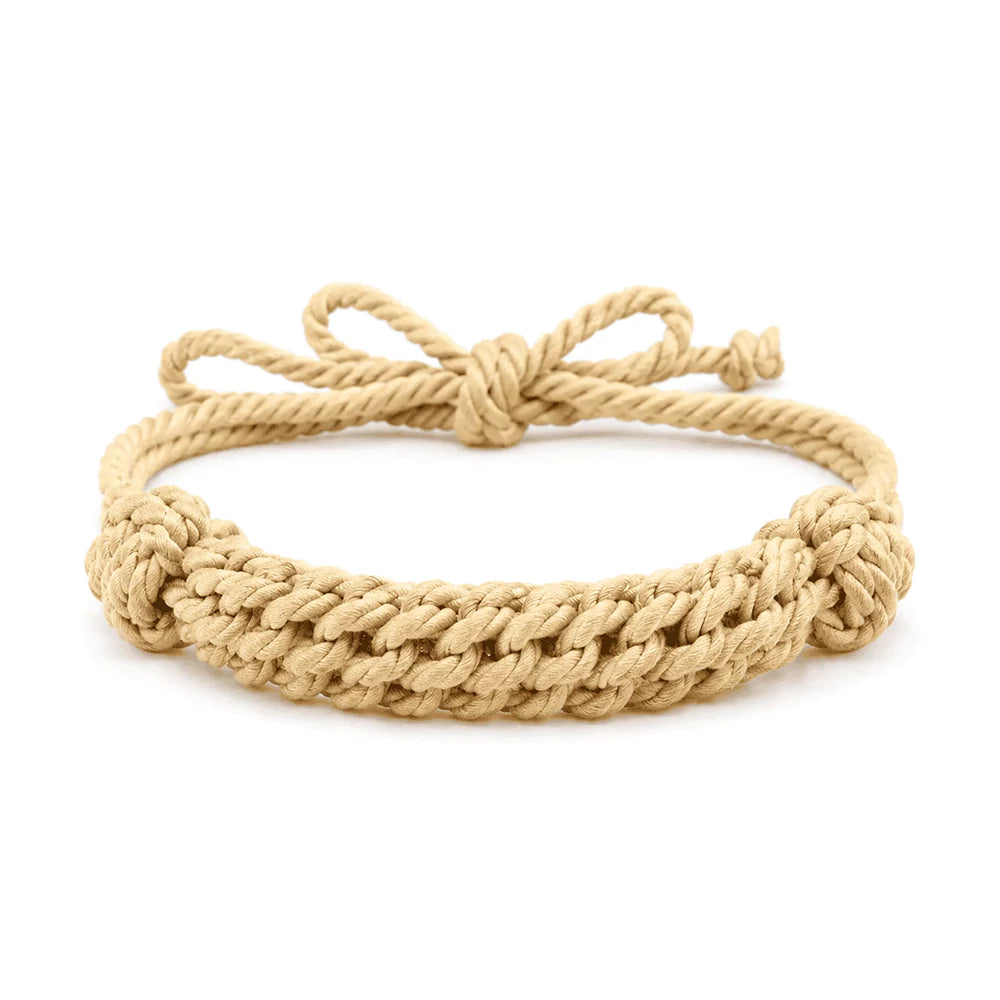 Mordaza de bola BDSM tejida con cuerda — Yute natural hecho a mano de 55 pulgadas, mordaza Shibari ajustable sin herrajes