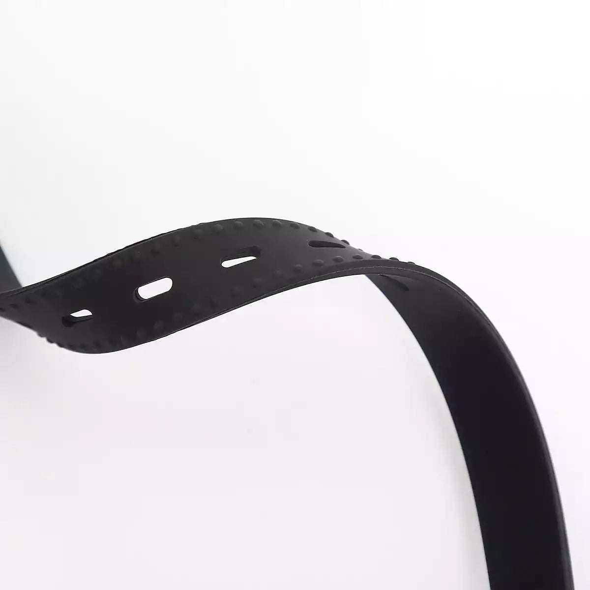 Close-up detail of the silicone bone bar gag