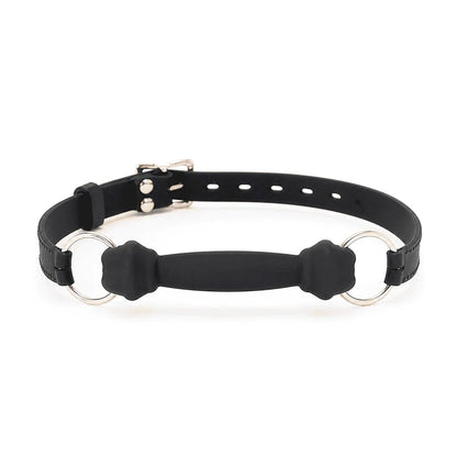 Silikon-Knochen-Sperrriemen — Vollsilikon-veganes 12-cm-Knochenmundstück für Pet Play und verspieltes D/s