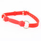 Red silicone bone bar gag with bone mouthpiece displayed on a clean white background