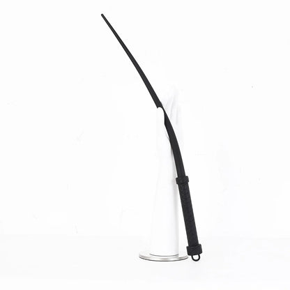 angled full display of jet black silicone impact whip