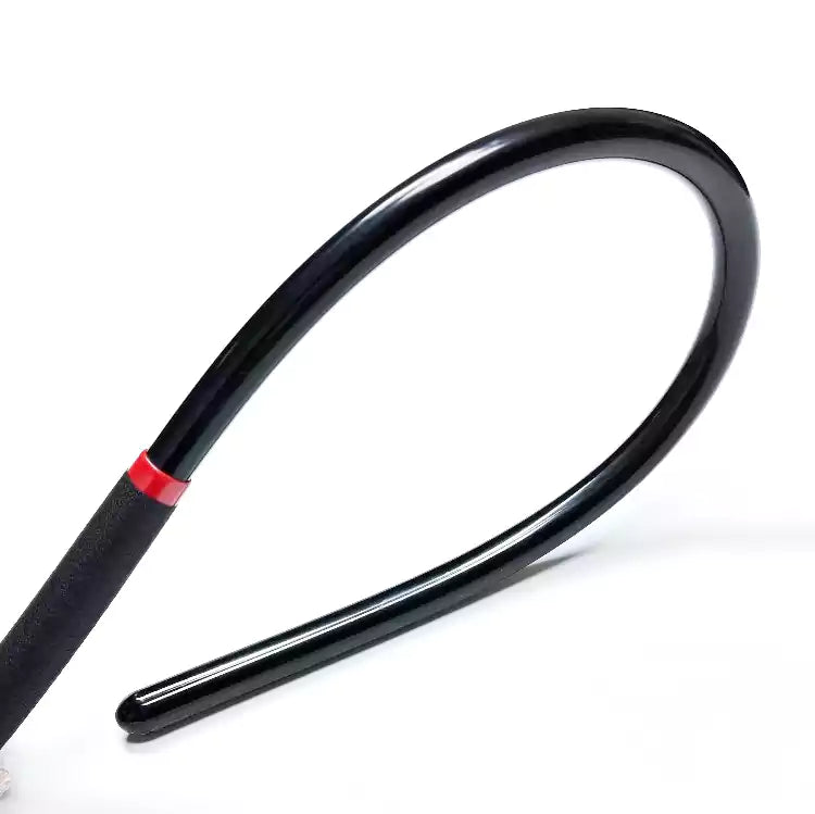 Black soft acrylic flexible discipline cane full view