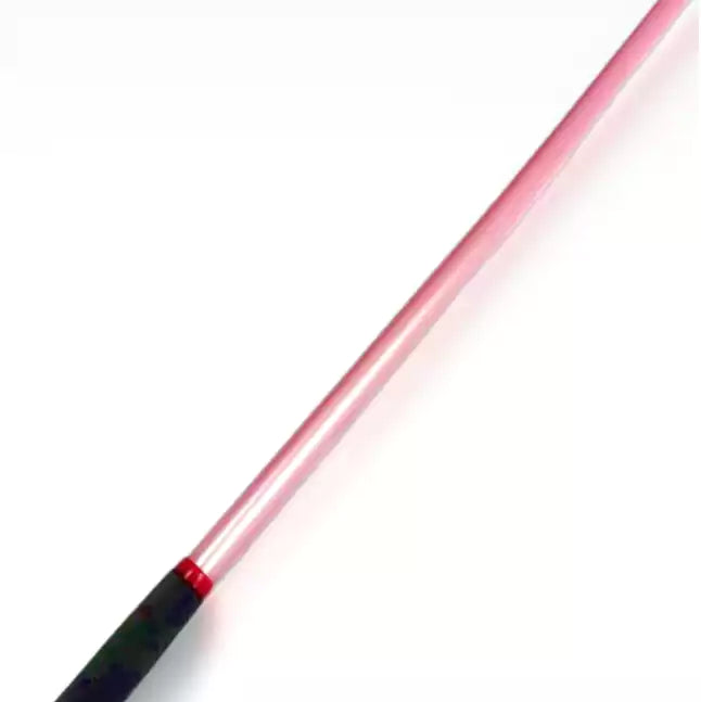 Pink soft acrylic flexible discipline cane full view