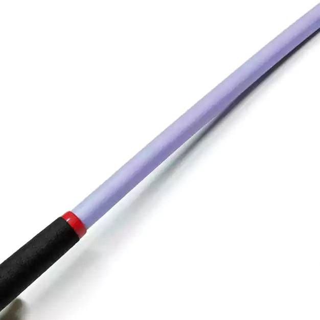 Purple soft acrylic flexible discipline cane full view