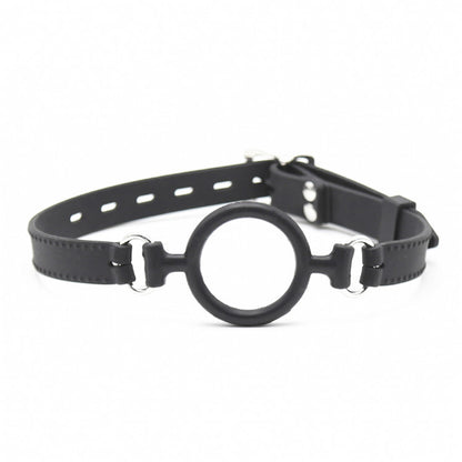 Soft silicone open mouth ring gag with beginner-friendly design displayed on a clean white background