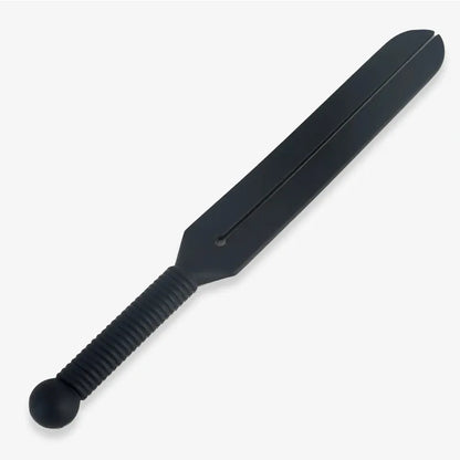 Pala de silicona resistente con forma de tenedor para azotes — Silicona negra densa, punta bifurcada