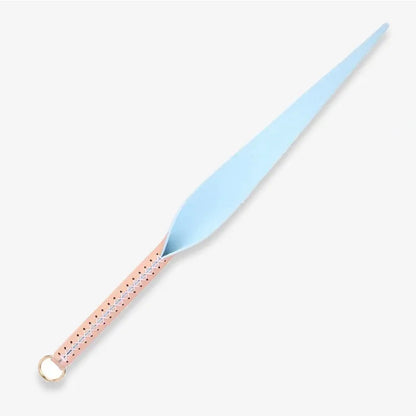 Willow Leaf Leather Spanking Paddle — Hand-Stitched Willow Leaf Design