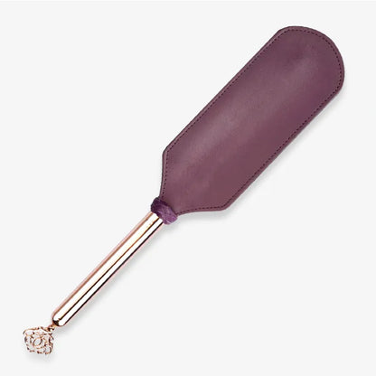Zurriago de cuero morado — Cuero liso y gamuza
