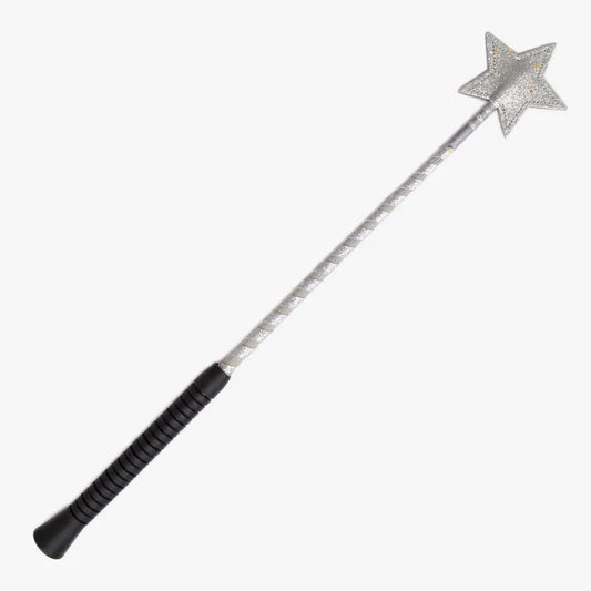 Silver Star Sequin Riding Crop