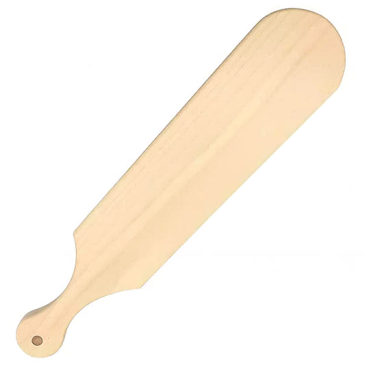 Thick Beech Wood Spanking Paddle — Extra-Wide Solid Beechwood